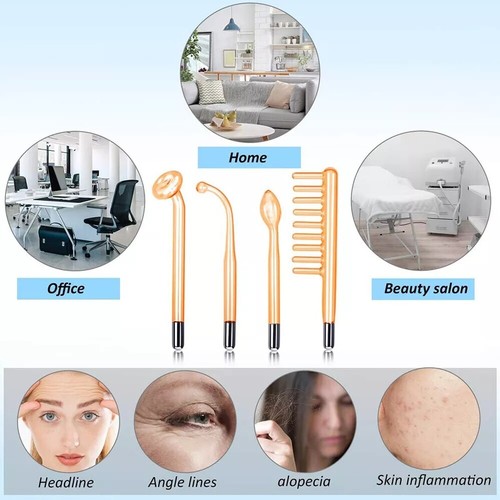 Handheld High Frequency Skin Care Therapy Wand Machine Acne Treatment NEW - Picture 12 of 17