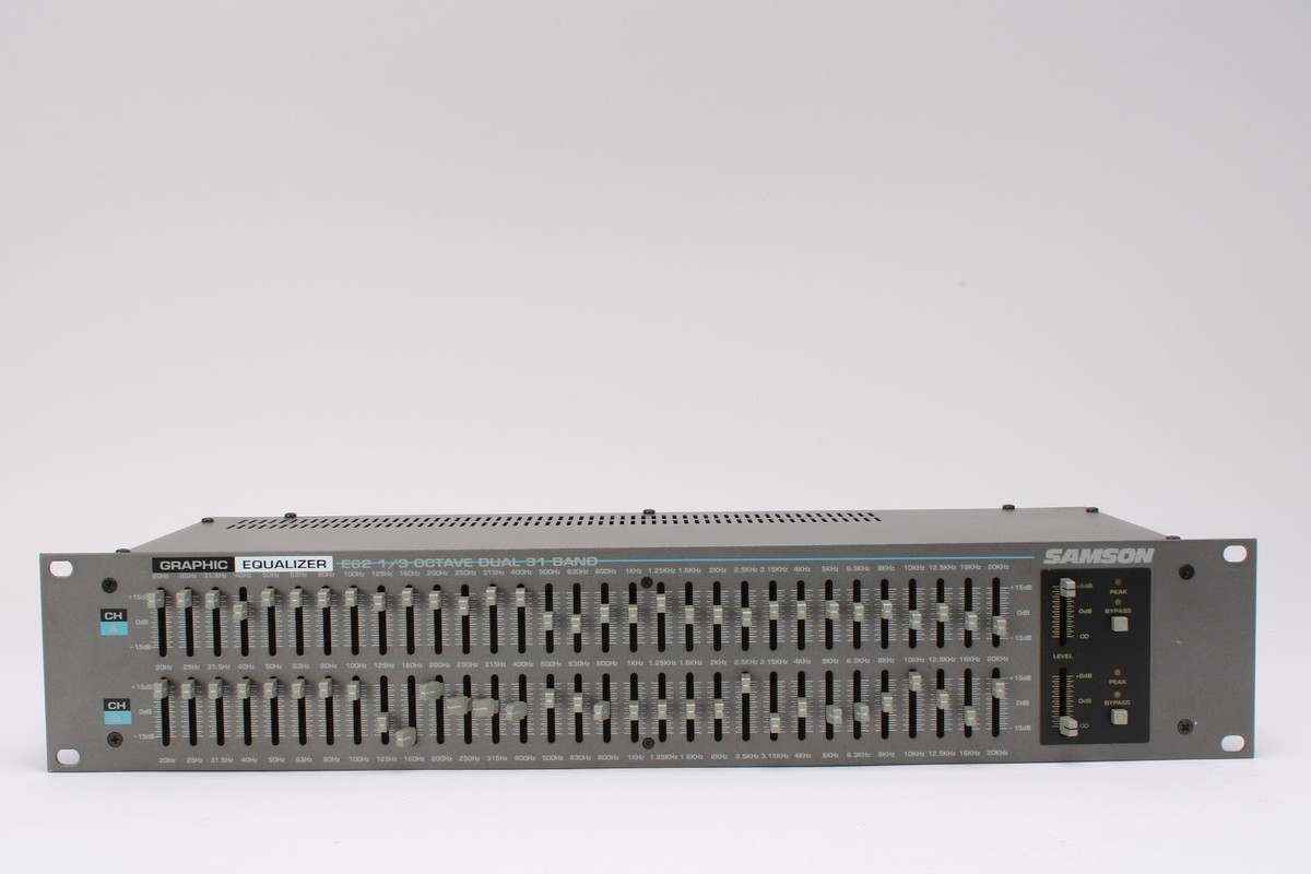 Samson E62 1/3 Octave Dual 31 Band Graphic Equalizer With