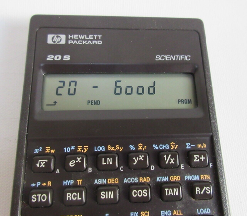 Vintage 1987 Hewlett Packard HP 20S Scientific Calculator w/ Slip Case - Picture 5 of 6