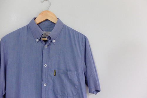 Armani s/sleeve shirt cotton S Armani Jeans blue check AJ VGC Italy - Picture 7 of 7
