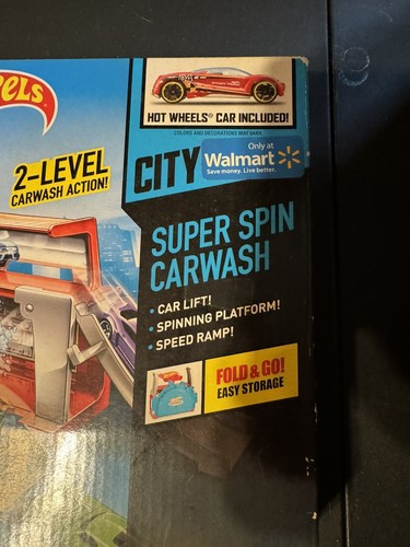Hot Wheels Super Spin Carwash Only At Walmart 2013 Cars & Playset New Old Stock - Picture 2 of 18