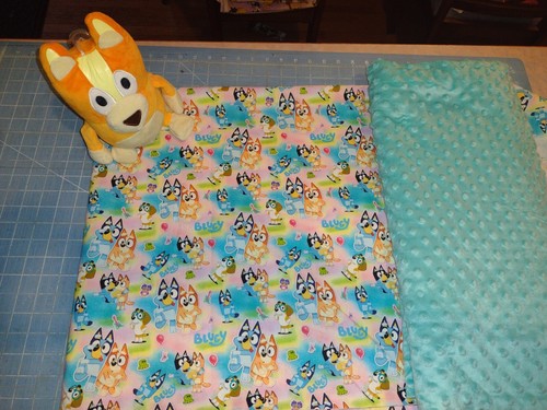 Bluey Plush Bluey Blanket Bingo Plush Set CUSTOM C Description. minky Backing - Picture 2 of 5