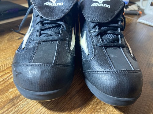 Mizuno 9 Spike Franchise Low G5 Plastic Cleats Men's Size 8 Black White - Bild 3 von 14