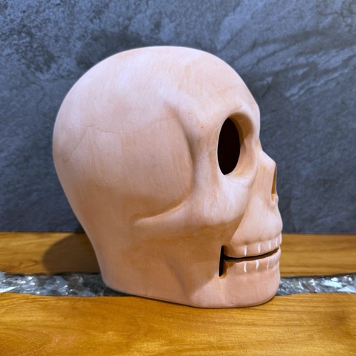 Target Hyde and EEK! 2024 Light Pink Terracotta Grinning Skull Halloween Decor - Picture 3 of 5