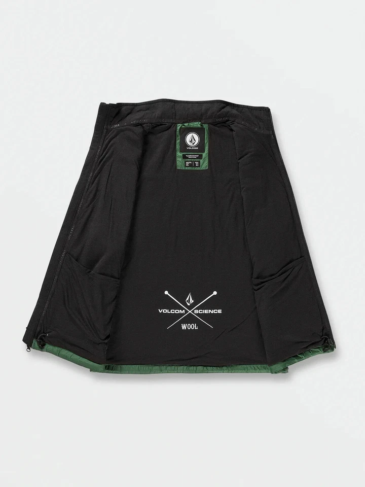 NWT MENS VOLCOM UTILITY PUFF SNOWBOARD VEST $260 L Military LAVALAN INSULATED - Image 4 of 4