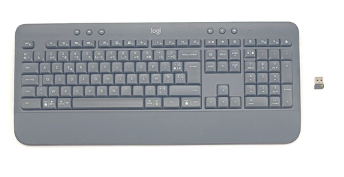 Logitech K650 Kabellose Tastatur Ergonomisch - Grafit AZERTY Französisch - Bild 2 von 3