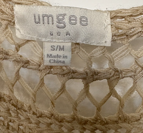 Umgee hellbraune offene Strickjacke mit Fransen Gr. S/M - Bild 2 von 5
