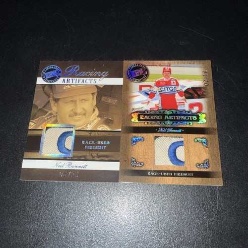 Neil Bonnet 5/25 2007, 2/10 2008 Press Pass Racing Artifacts Firesuit Cards