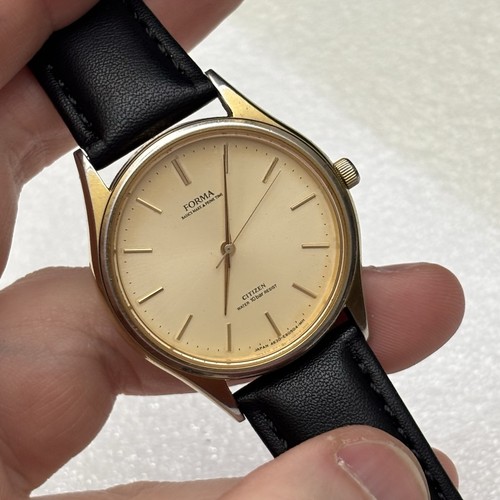 Vintage CITIZEN 4630 Forma Quartz Watch w/ Gold Dial 35mm (MADE IN JAPAN) - Runs - Picture 6 of 7
