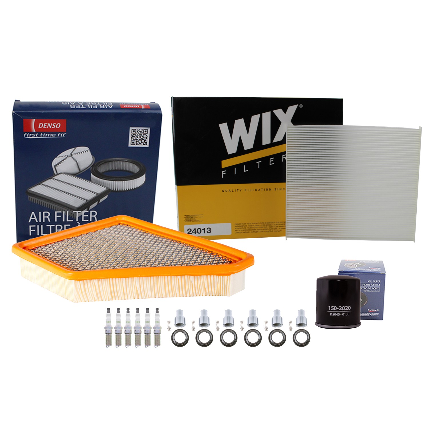 Denso Tune Up Kit NGK 6 Spark Plugs  Boots Kit for Equinox Terrain 3.0L V6 5 Y