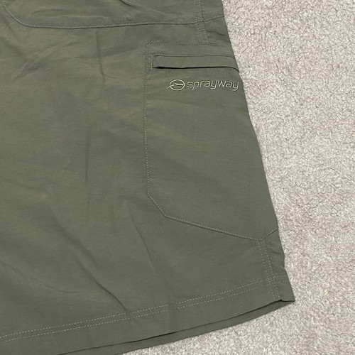 Sprayway Classic Hiking Shorts Men’s W38 Elasticated Khaki Green Cargo Technical - 第 12/14 張圖片