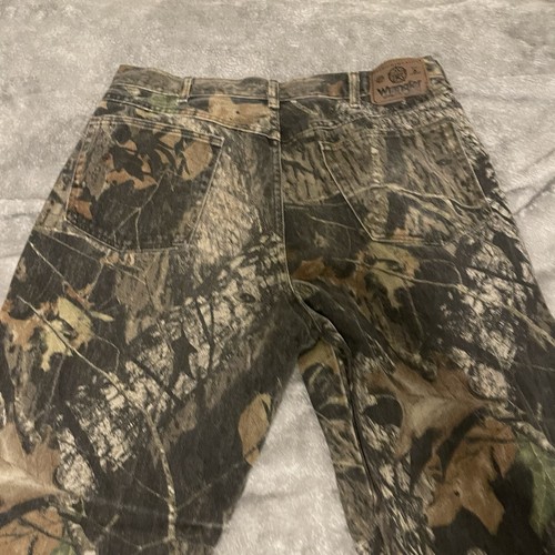 Wrangler Jeans Mens 34x31 Green Camo Double Knee Hunting Outdoors Pants - Picture 7 of 14