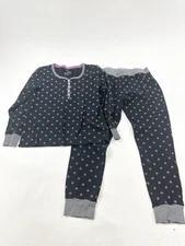 Jane And Bleecker Pajama Set Women’s L Large Floral Button Waffle Knit