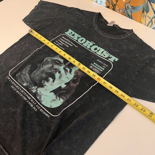 Colortone The Exorcist Movie Tshirt Sz L Grunge Goth Dark Horror Vtg Skater - Picture 6 of 7