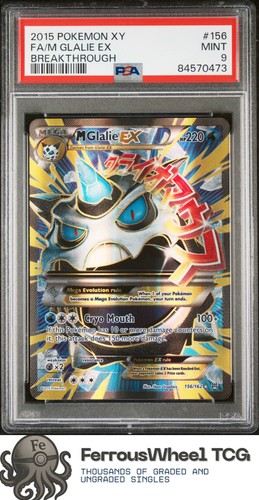 Fa/M Glalie Ex #9 - Pokemon Xy Breakthrough 2015 - PSA 9 - Imagen 1 de 2