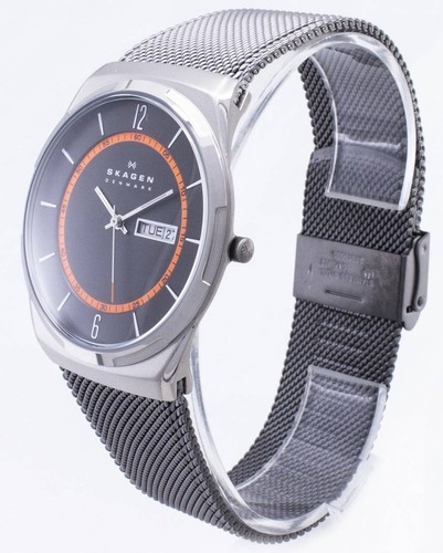 Skagen Melbye Titanium Case with Mesh Band Day/Date SKW6007 50M Mens Watch - Picture 3 of 4