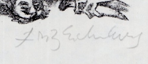 Fritz Eichenberg SIGNED Small Wood Engraving : 6 1/4 inches by 4 inches - Picture 3 of 4