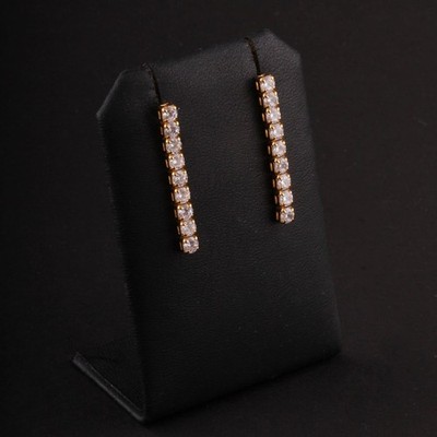 Studio Z vergoldete Sterling Ohrringe mit Zirkonia. Tennis. NEU!