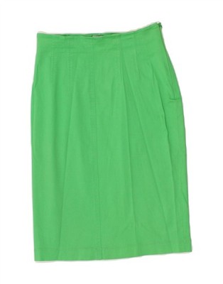 ICEBERG Damen Midi Rock IT 44 Medium W28 Grün CA16
