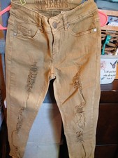 Wrangler Jeans Mustard Yellow Distressed Skinny Jeans