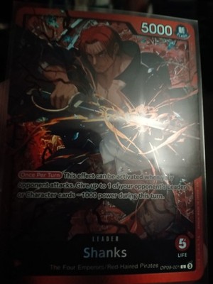Shanks Op09-001 The Four Emperor's Red Haired Pirates Leader One Piece TCG