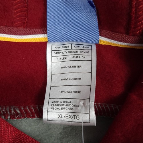 Washington Redskins Hoodie Men XL Reebok On Field Retro Big Logo Coach Sideline - Picture 16 of 17