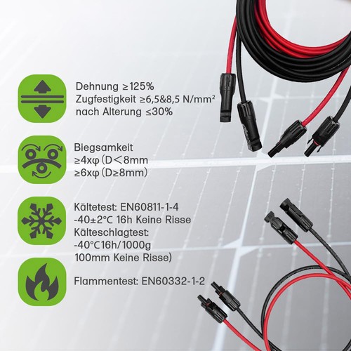 Cable de extensión cable solar 4mm² 1-50m enchufe solar para paneles solares 0% IVA - Imagen 11 de 30