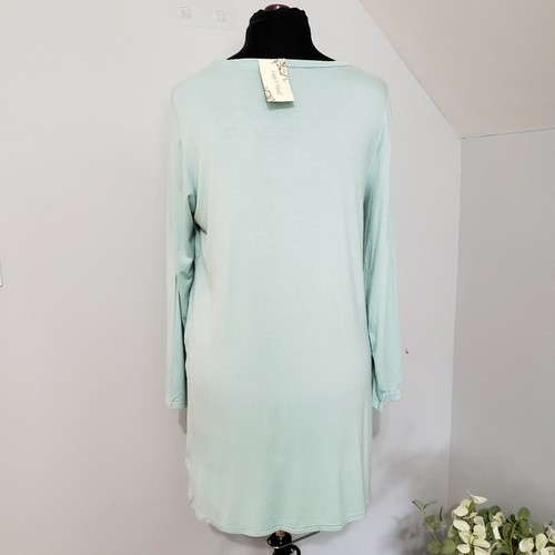 NWT Boutique Mint Green Jersey Knit Long Sleeve Scoop Neck Stretchy Tunic XL - Picture 3 of 9