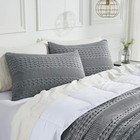 Waffle Weave Dark Grey Standard Sham Set of 2 26Lx20W VHC Brands