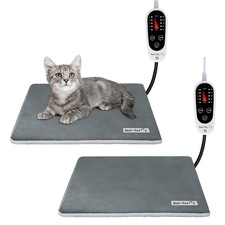 Heating Pad, Heated Cat Bed with Removable Cover, 5-Level Timer  Temperature...