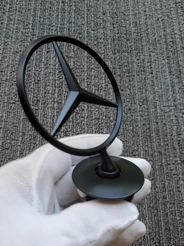 Front Hood Ornament Mounted Emblem 44mm Fit For Mercedes Benz C E S Most Models Foto 4 de 4