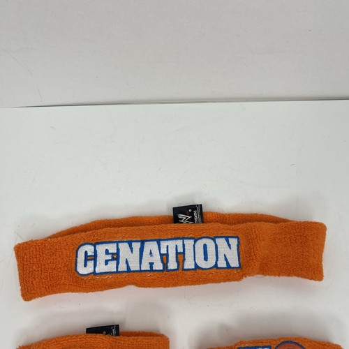 Juego de pulseras/cademas naranja John Cena WWE 2010 auténtica lucha libre - Imagen 2 de 8