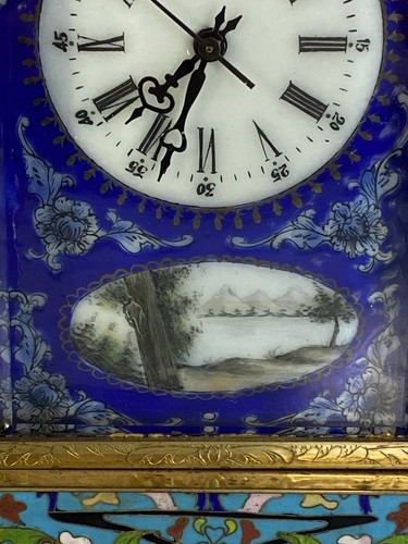 Vintage chinesische Cloisonné Messing Manteluhr 12" Serie #9. Aufbewahrung & Deko LESEN - Bild 4 von 24