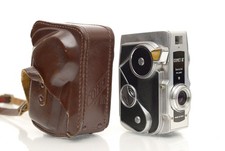 Macchina fotografica vintage Bencini Comet III punta e scatta pellicola, con custodia, funzionante ecc++