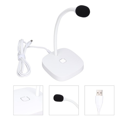USB Mic Simple Style Omnidirectional 360° Adjustable Computer Equipment For W FY - Afbeelding 10 van 23