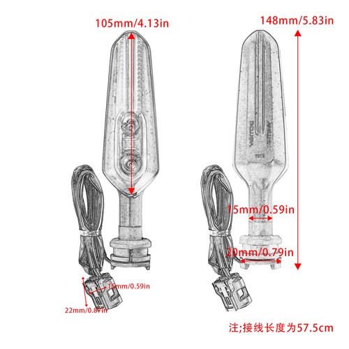 Indicatore di direzione per Yamaha Tracer 7GT/9 GT SXR 900 MT-25 MT-03 YZF-R1 R7 - Picture 2 of 11