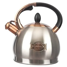 3Quart Whistling Tea Kettle Classic Teapot Stainless Steel Teakettle Silver