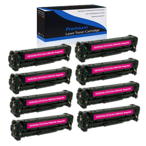 Toner magenta 8 pezzi CB543A compatibile con HP Laserjet 125A CP1518ni CP1215 CP1515n - Foto 1 di 24