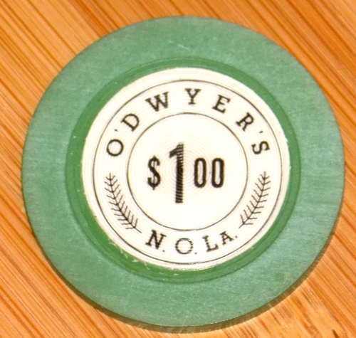 Vintage O'Dwyer's Illegal Casino New Orleans Louisiana $1 Chip NOLA Gambling - Picture 2 of 2