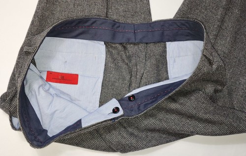 Carolina Herrera Flat Front Flannel Gray Trouser Made in Portugal Size 40 - Picture 7 of 12