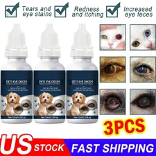 3x Eye Drops for Pets Bacterial,Viral and Fungal & Infections Dog Cat Treatment 