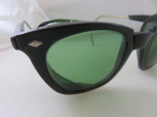 Sellstrom SMD-H Schutzbrille Hornrand grüne Gläser Seitenschild Vintage - Bild 3 von 15