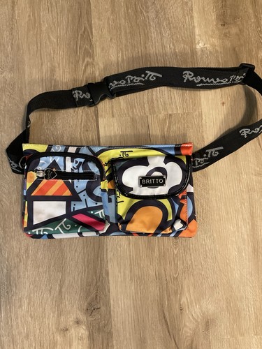 Romero Britto Multicolored Strap Purse