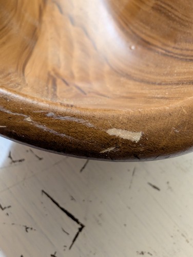 Servizio da portata vintage California originale ceramica legno venatura look 831 USA MCM LEGGI - Foto 7 di 23