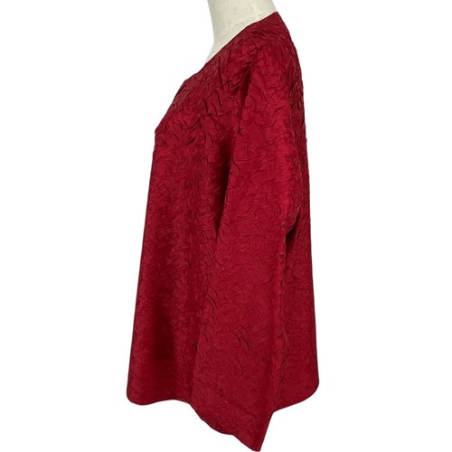 Travelers Collection by Chico's rote Strukturjacke Gr. 3 US 16 - Bild 3 von 7