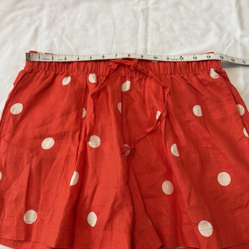 Pantalones Cortos Medianos TROVATA Birds of Paradis 100% Lino Rojo y Blanco Lunares Minnie - Imagen 3 de 7