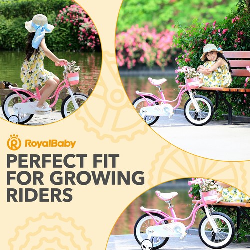 RoyalBaby Princess Fahrrad 16 Zoll mit Laufrädern & Ständer, pink (offene Box) - Bild 11 von 12