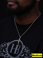 Real Solid 925 Sterling Silver Mens Cross Jesus Piece Crucifix Pendant Necklace 4