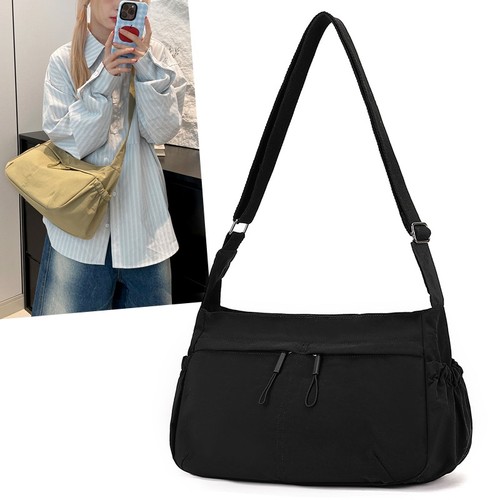 Borsa a tracolla donna nylon grande capacità tracolla casual tote bag viaggio - Foto 7 di 31