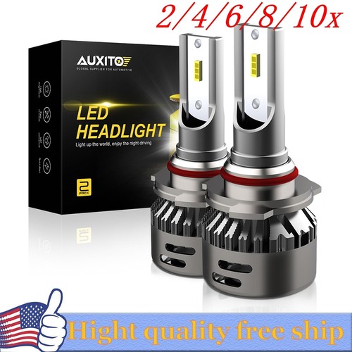 AUXITO 40000LM CSP 6500K White 9012 LED Headlight HIR2 Low Beam Kit bulb 2/4X - Picture 2 of 21